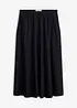 Gonna midi in misto cotone elasticizzato, bonprix