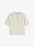 Blusa a maniche corte in puro cotone, bonprix