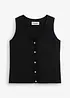 Gilet in maglia fine con bottoni, bonprix