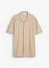Camicia a maniche corte in misto lino leggero, loose fit, bonprix