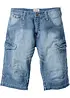 Bermuda cargo lunghi in denim elasticizzato leggero, relaxed fit, bonprix