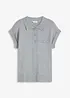 Maglione polo a maniche corte in misto cotone, bonprix