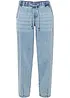 Jeans barrel shape con comodo elastico, vita media, bonprix