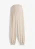 Pantaloni prémaman 2 in 1 in mussola di puro cotone, bonprix