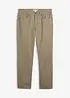Pantaloni regular fit in twill di puro cotone, straight, bonprix