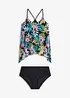 Tankini con tessuto a rete stampato (set 2 pezzi), bonprix