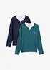 Maglia 2 in 1 a maniche lunghe (pacco da 2), bonprix
