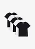 T-shirt in misto cotone biologico elasticizzato (pacco da 5), bonprix
