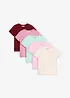 T-shirt in misto cotone biologico elasticizzato (pacco da 5), bonprix