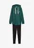 Tuta sportiva con felpa lunga e leggings (set 2 pezzi), bonprix