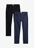 Pantaloni elasticizzati classic fit, straight (pacco da 2), bonprix