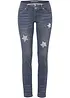 Jeans skinny con stelle, vita bassa, bonprix