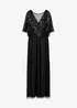 Abito lungo in tulle raffinato con paillettes, bonprix