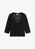 Cardigan traforato con laccetti da annodare, bonprix