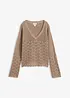 Maglione leggero traforato, bonprix