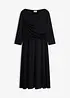 Abito midi drappeggiato con maniche a 3/4, bonprix