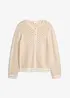 Cardigan traforato con filato piumato, bonprix