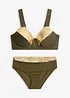 Bikini minimizer con inserti dorati (set 2 pezzi), bonprix