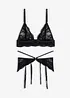 Reggiseno bustier e perizoma reggicalze ouvert (set 2 pezzi), bonprix