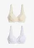 Reggiseno con ferretto e pizzo delicato (pacco da 2), bonprix