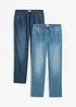 Jeans con elastico in vita in denim estivo, classic fit (pacco da 2), bonprix