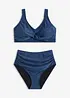 Bikini leggermente modellante con effetto incrociato (set 2 pezzi), bonprix