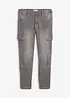 Jeans cargo leggeri comodi in vita, regular fit straight, bonprix