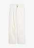 Jeans wide leg cropped con girovita comodo, vita alta, bonprix