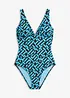 Costume intero con scollatura a V ed effetto modellante leggero, bonprix