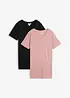 T-shirt lunga con scollo a V (pacco da 2), bonprix