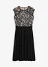 Abito midi con pizzo, bonprix