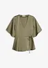 Blusa a maniche corte con scollatura profonda, bonprix