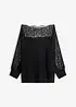 Maglione a spalle scoperte con pizzo, bonprix