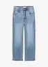 Jeans cropped loose fit, modello dritto a vita alta, bonprix