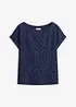 Maglia con pizzo traforato, bonprix