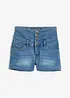 Shorts di jeans a vita alta, bonprix