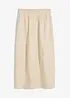 Gonna midi in misto lino leggero, bonprix