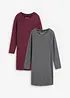 Abito in jersey aderente (pacco da 2), bonprix