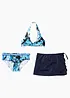 Bikini + gonna da bagno da annodare (set 3 pezzi), bonprix