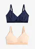 Reggiseno da allattamento senza ferretto con cotone biologico (pacco da 2), bonprix