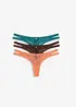 Tanga con pizzo floreale (pacco da 3), bonprix