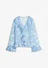 Blusa di chiffon con volant, bonprix