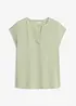 Blusa in satin a maniche corte, taglio morbido a spalle scese, bonprix