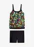 Tankini oversize con pantaloncini da bagno (set 2 pezzi), bonprix