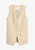 Gilet in stile sartoriale in puro lino, bonprix