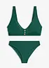 Bikini a bustier con bottoni (set 2 pezzi), bonprix