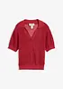 Polo in maglia traforata di misto lino, bonprix
