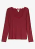 Maglia a maniche lunghe in misto viscosa morbido, bonprix