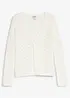 Cardigan traforato in puro cotone, bonprix
