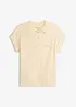 Maglione polo a maniche corte in misto cotone, bonprix
